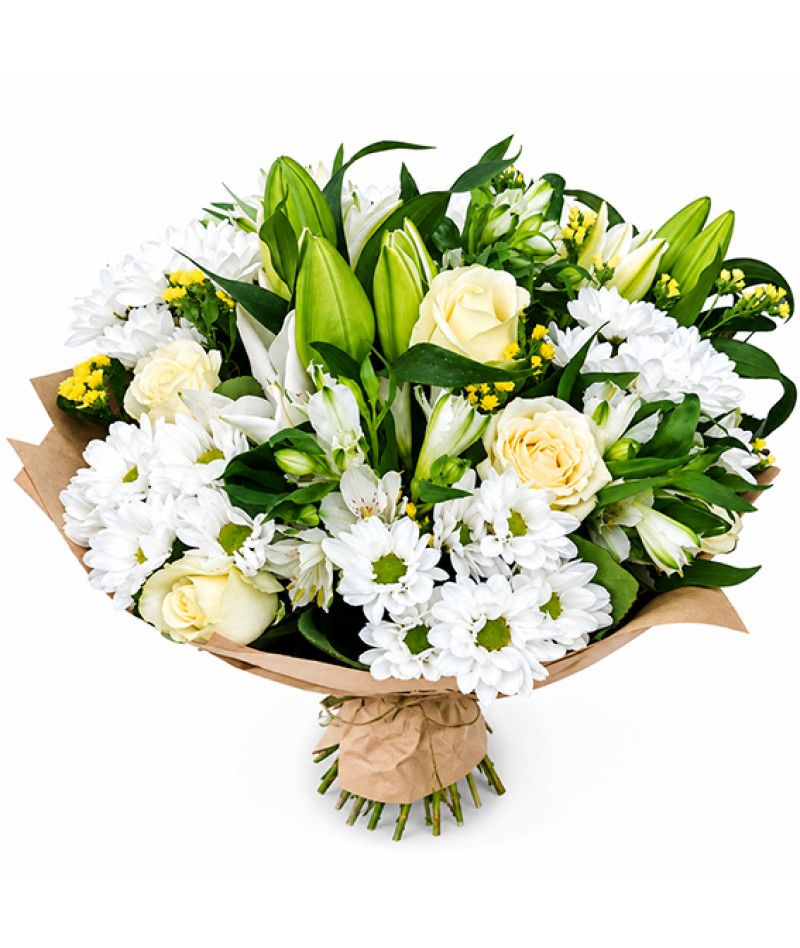 Bouquet with lilies and roses