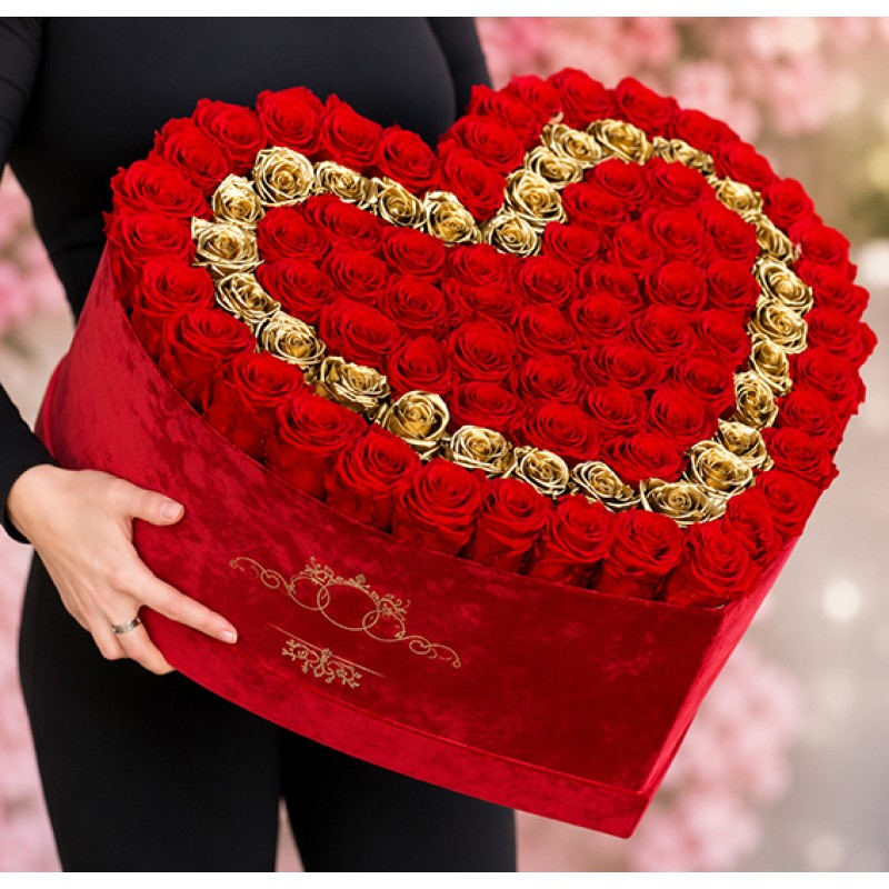 Huge heart of roses