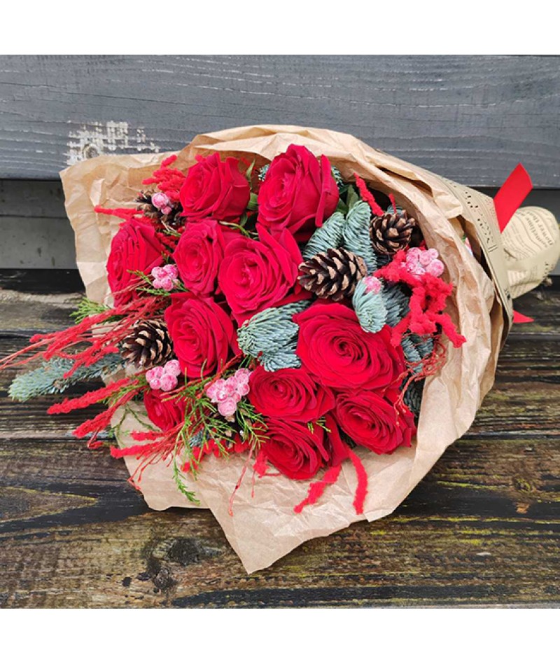 Christmas red bouquet