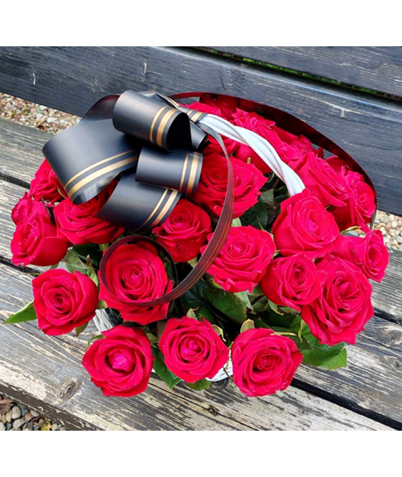 Funeral basket roses