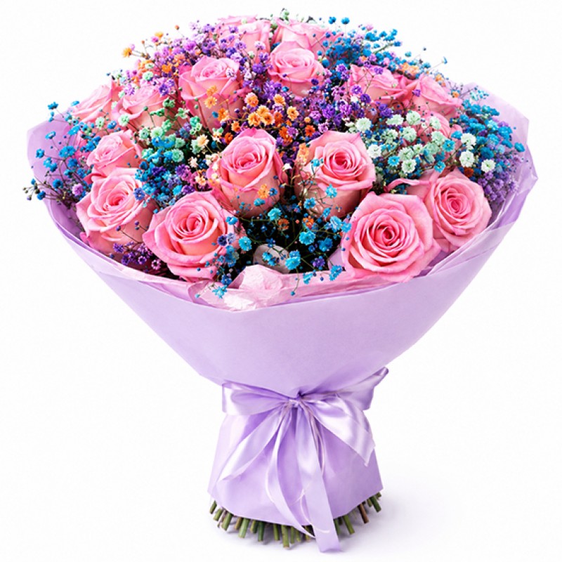 Bouquet bright pink